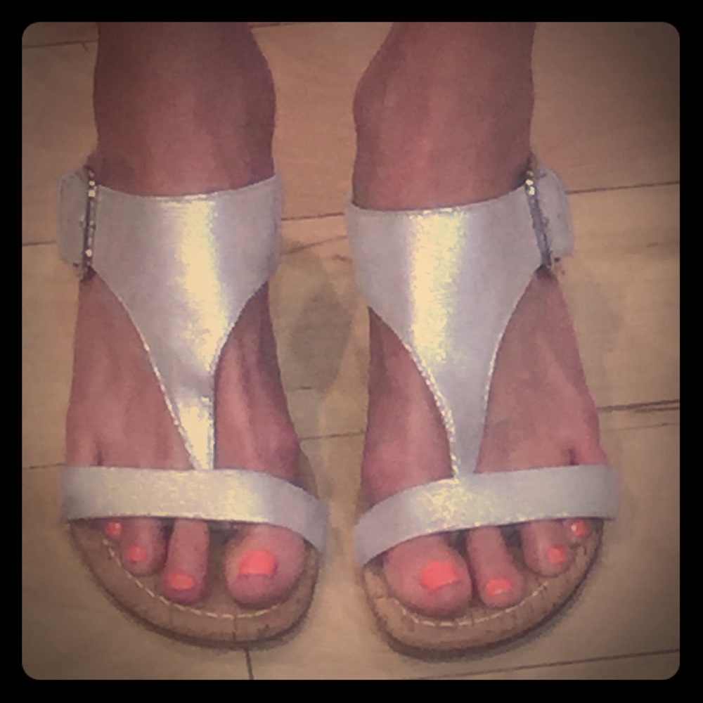 Donald J Pliner cork wedge sandals